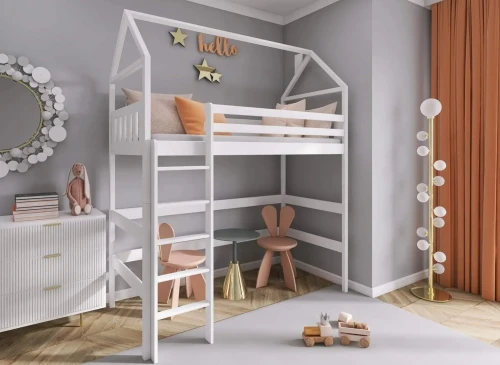 GLORIA 80x200 white loft bed Lano Furniture