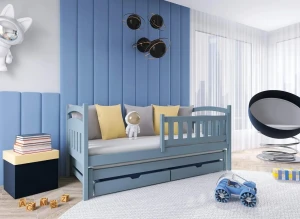 GALAXY 80x160 askgrå utdragbar dubbelsäng Lano Möbler