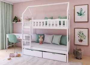 GAJA 80x160 vit våningssäng Lano Möbler