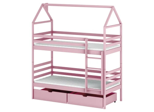 ALEX 90x200 rosa våningssäng Lano Möbler