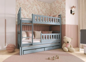 BLANKA 80x190 askgrå våningssäng Lano Möbler