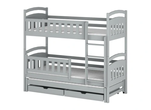 BLANKA 80x200 askgrå våningssäng Lano Möbler