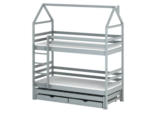 DALIA 80x200 askgrå våningssäng husmodell Lano Möbler