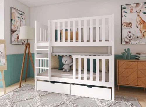 DAWID 80x160 vit våningssäng Lano Möbler