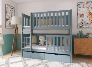 DAWID 80x160 askgrå våningssäng Lano Möbler