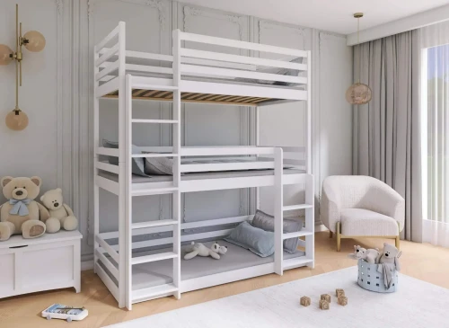 TED 90x190 vit våningssäng Lano Möbler