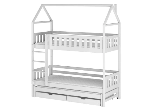 IGA 80x160 vit våningssäng hus Lano Möbler