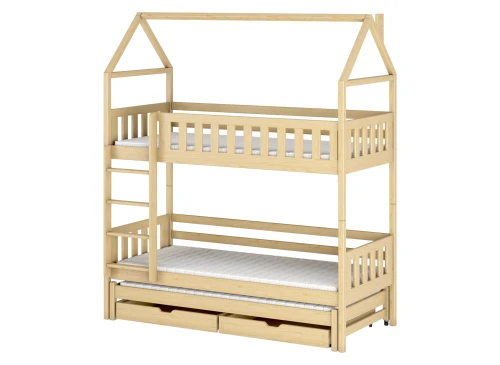 IGA 90x200 furu våningssäng hus Lano Möbler