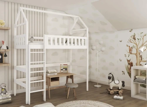 OTYLIA 90x200 white loft bed Lano Furniture