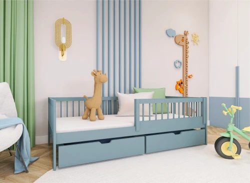 EDI 90x190 askgrå barnsäng Lano Möbler