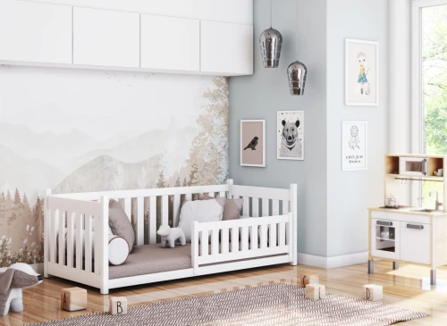 CONCEPT 80x160 pine montessori floor cot bed Lano Furniture