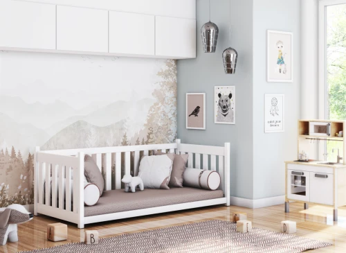 CONCEPT 80x180 rosa barnsäng inhägnad Lano Möbler