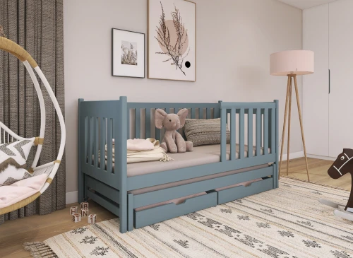 KAJA 90x190 askgrå våningssäng Lano Möbler