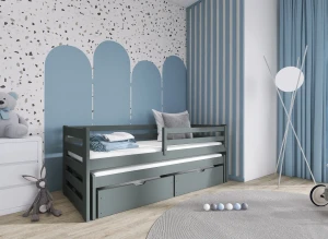 SENSO 90x200 grafitgrå våningssäng Lano Möbler