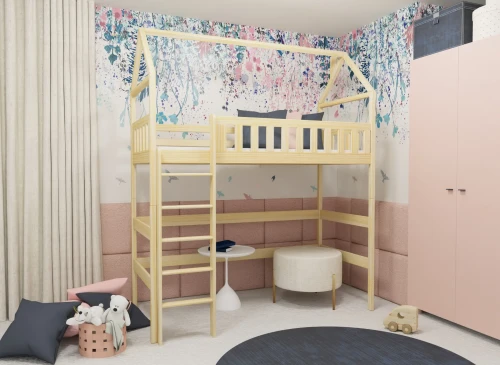 OTYLIA 90x200 furu våningssäng loftsäng Lano Möbler