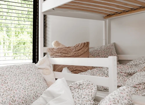 LUK 90x200 vit våningssäng Lano Möbler