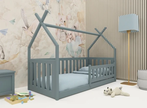 BOGUŚ 80x160 grey children's tipi cot bed Lano Furniture