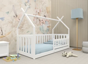 BOGUŚ 80x190 rosa barnsäng tipi-inhägnad Lano Möbler