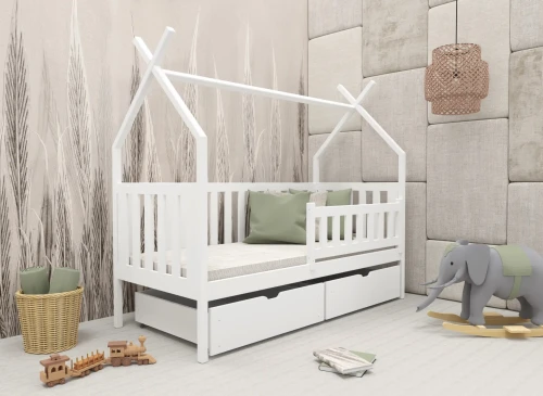 SIMBA 80x200 vit barnsäng tipi Lano Möbler