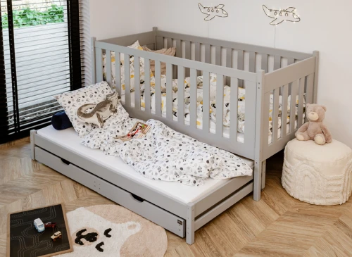 KAJA 80x180 askgrå våningssäng Lano Möbler