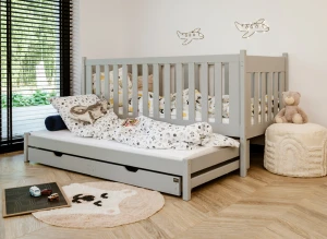 KAJA 90x180 askgrå våningssäng Lano Möbler