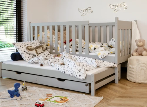 KAJA 80x160 askgrå våningssäng Lano Möbler