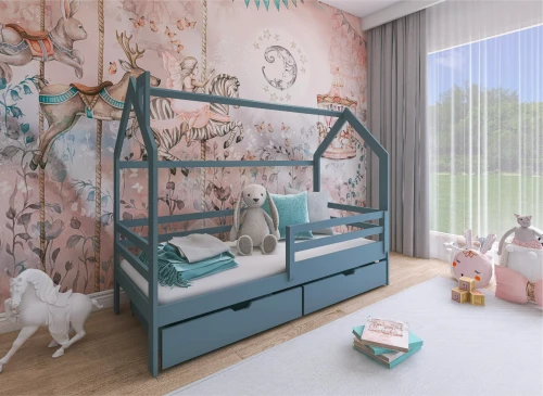 LILA 80x190 askgrå barnsäng husform Lano Möbler