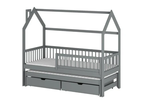 PAPI 80x200 graphite children's house bed Lano Furniture