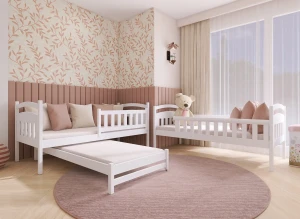 BLANKA 90x180 rosa våningssäng Lano Möbler