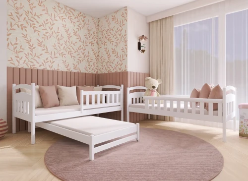 BLANKA 80x170 rosa våningssäng Lano Möbler