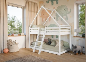 SWEET 80x180 vit våningssäng hus säng Lano Möbler