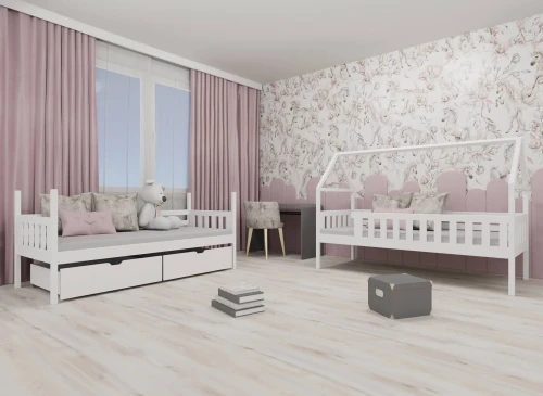 GAJA 90x200 rosa våningssäng Lano Möbler