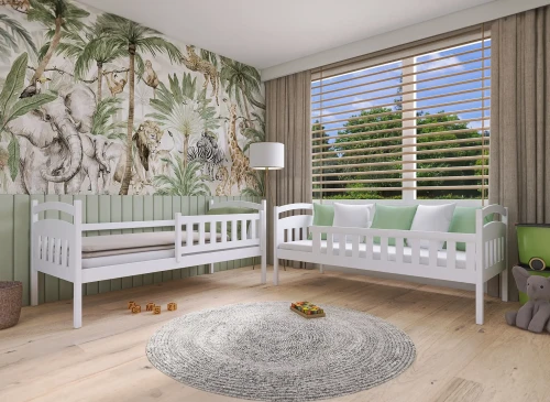 IGNAŚ 80x160 askgrå våningssäng Lano Möbler