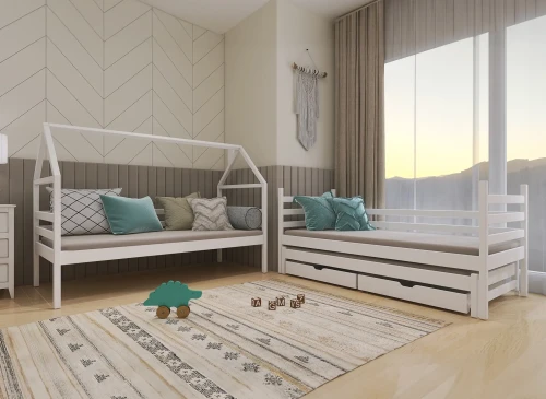 DALIA 80x160 vit våningssäng husmodell Lano Möbler