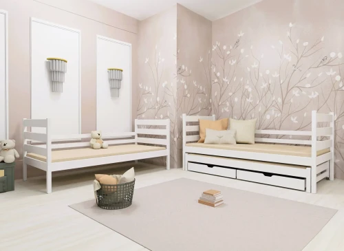 TOMI 80x160 blå våningssäng Lano Möbler