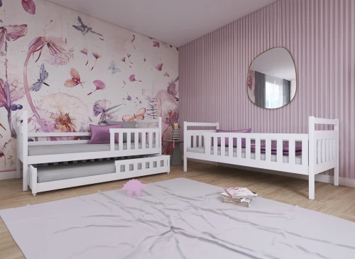 OLIWIA 80x160 rosa våningssäng Lano Möbler