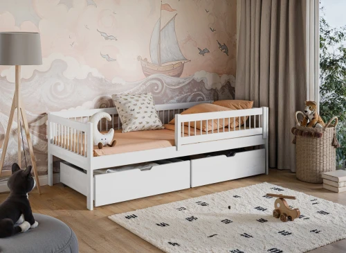 EDI 80x200 white children's bed Lano Furniture