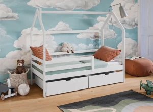LILA 80x200 white children's house bed Lano Furniture