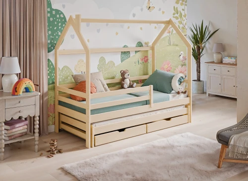 DANEK 80x180 pine children's house bed Lano Furniture