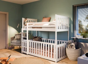 CRIS 80x180 vit våningssäng Lano Möbler