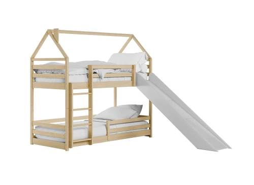 PLAY 90x200 furu våningssäng med rutschbana Lano Möbler