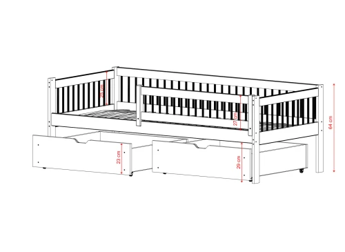 EDI 90x200 furu barnsäng Lano Möbler