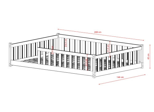MATI 140x200 vit Barnsäng Spjälsäng Lano Möbler