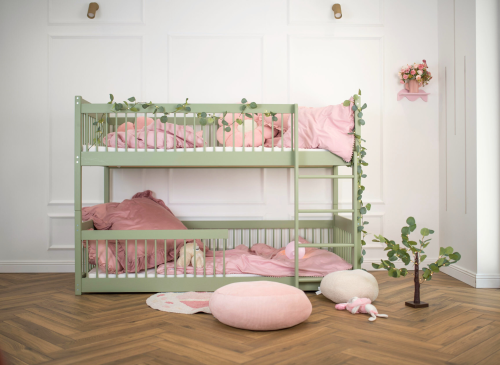 BOSTON 80x180 olivgrön våningssäng Lano Möbler