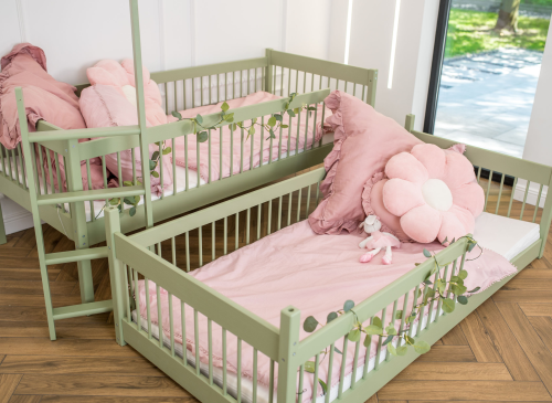 BOSTON 80x180 olivgrön våningssäng Lano Möbler