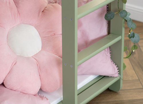 BOSTON 90x200 olivgrön våningssäng Lano Möbler