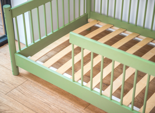STAR 80x180 olive green children's single Montessori bed Lano Furniture