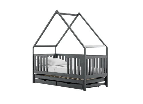 MAGIC 90x190 graphite bunk bed house Lano Furniture