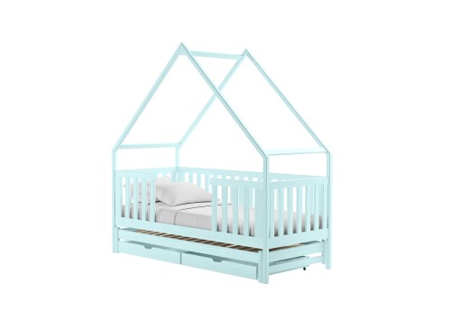 MAGIC 80x200 blue bunk bed house Lano Furniture