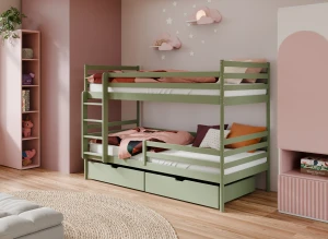 GUSTO 80x180 olivgrön våningssäng Lano Möbler